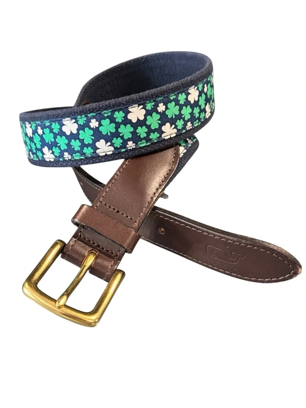 Vineyard Vines Shamrock Canvas Club Belt 34